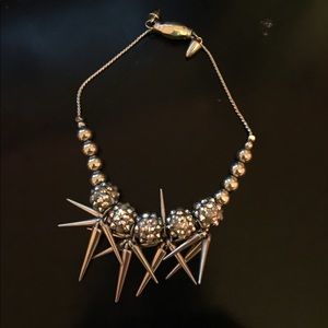 Silver spiked bracelet