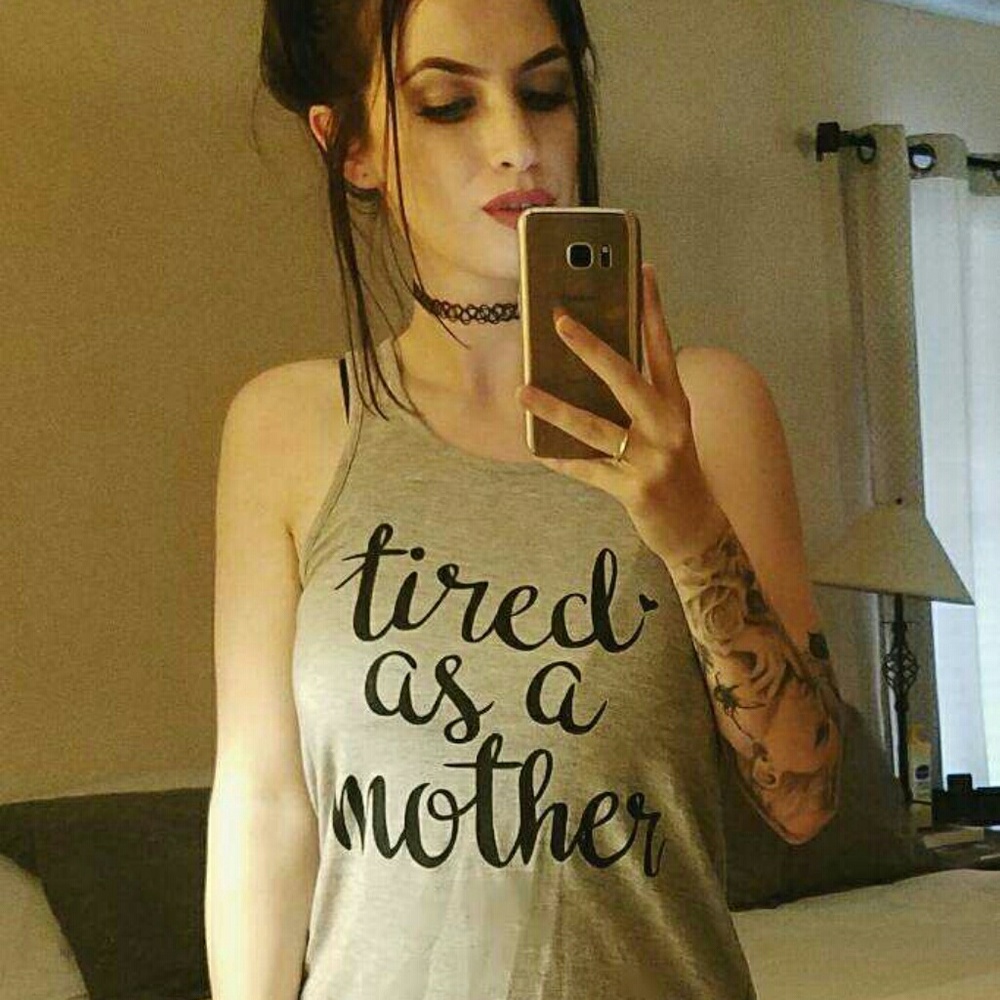 LAST 1! Tired As A Mother Mom Tank Size Small - Picture 5 of 5