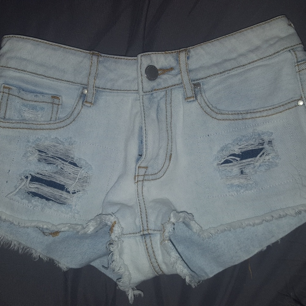 Ripped jean short shorts. Never worn