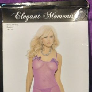 Plus size Mesh mini dress/dancewear w/thong
