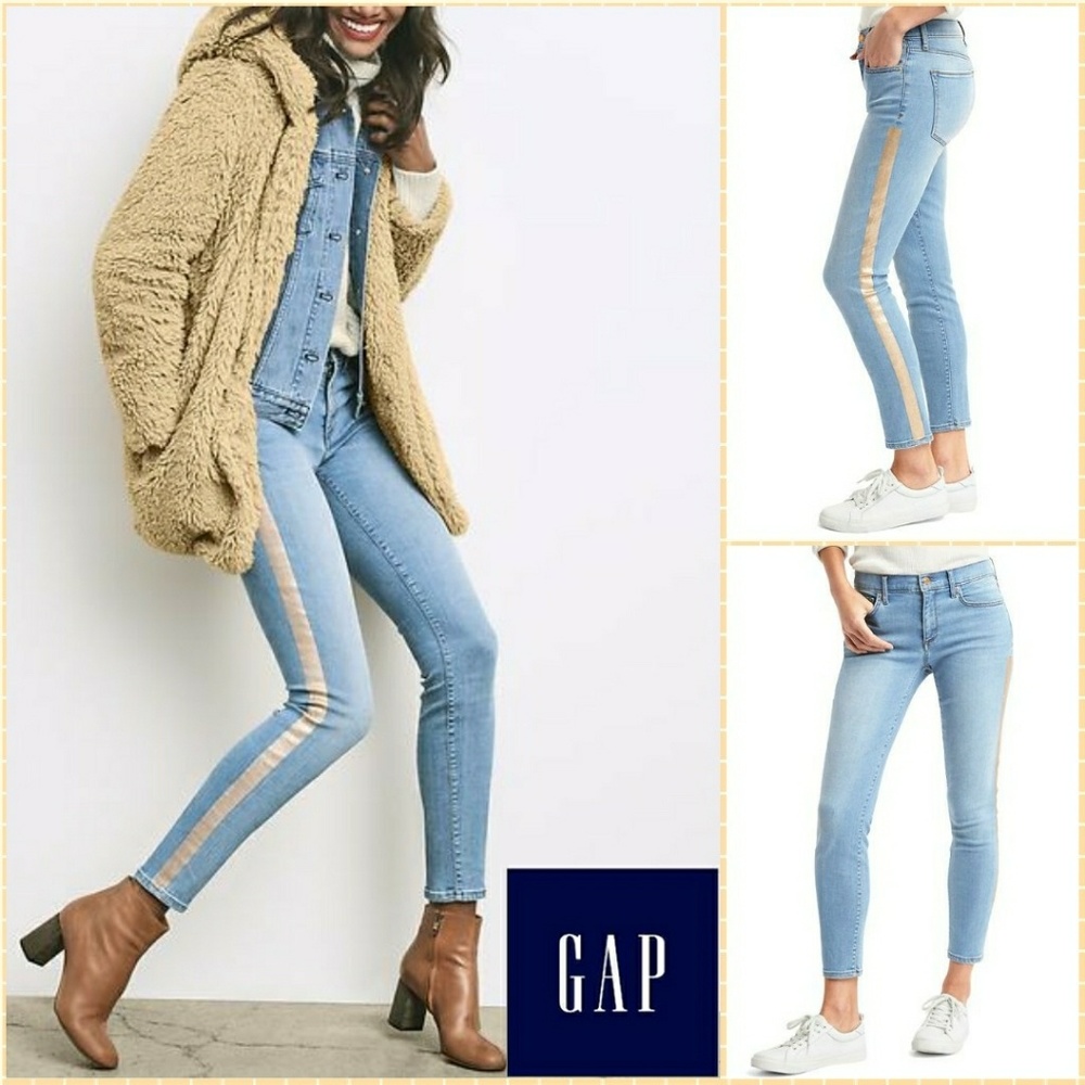 NWT Gap 1969 Stretch Gold trim Skinny Jean, sz 25