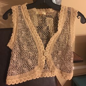 Chunky crochet knit bolero