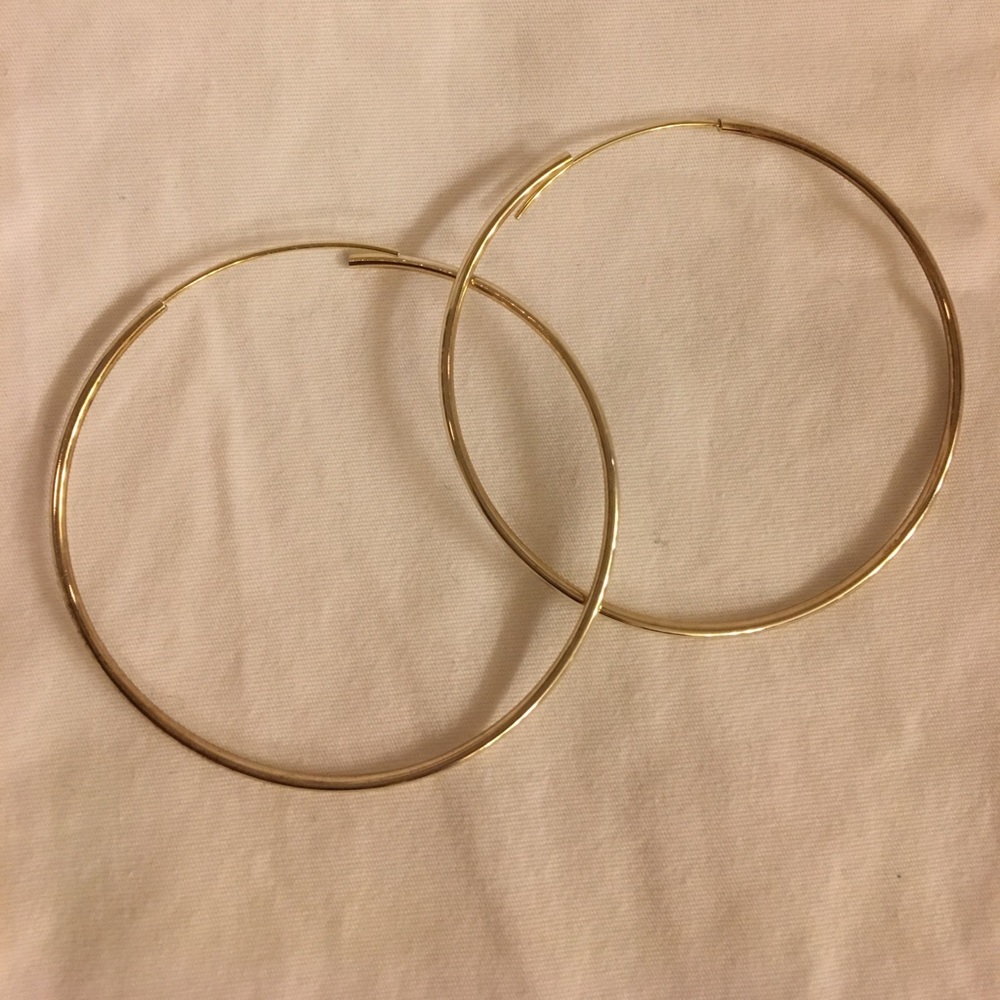 Gold plated hoop earrings
