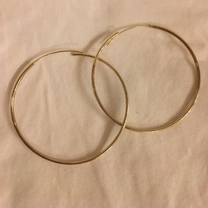 Gold plated hoop earrings