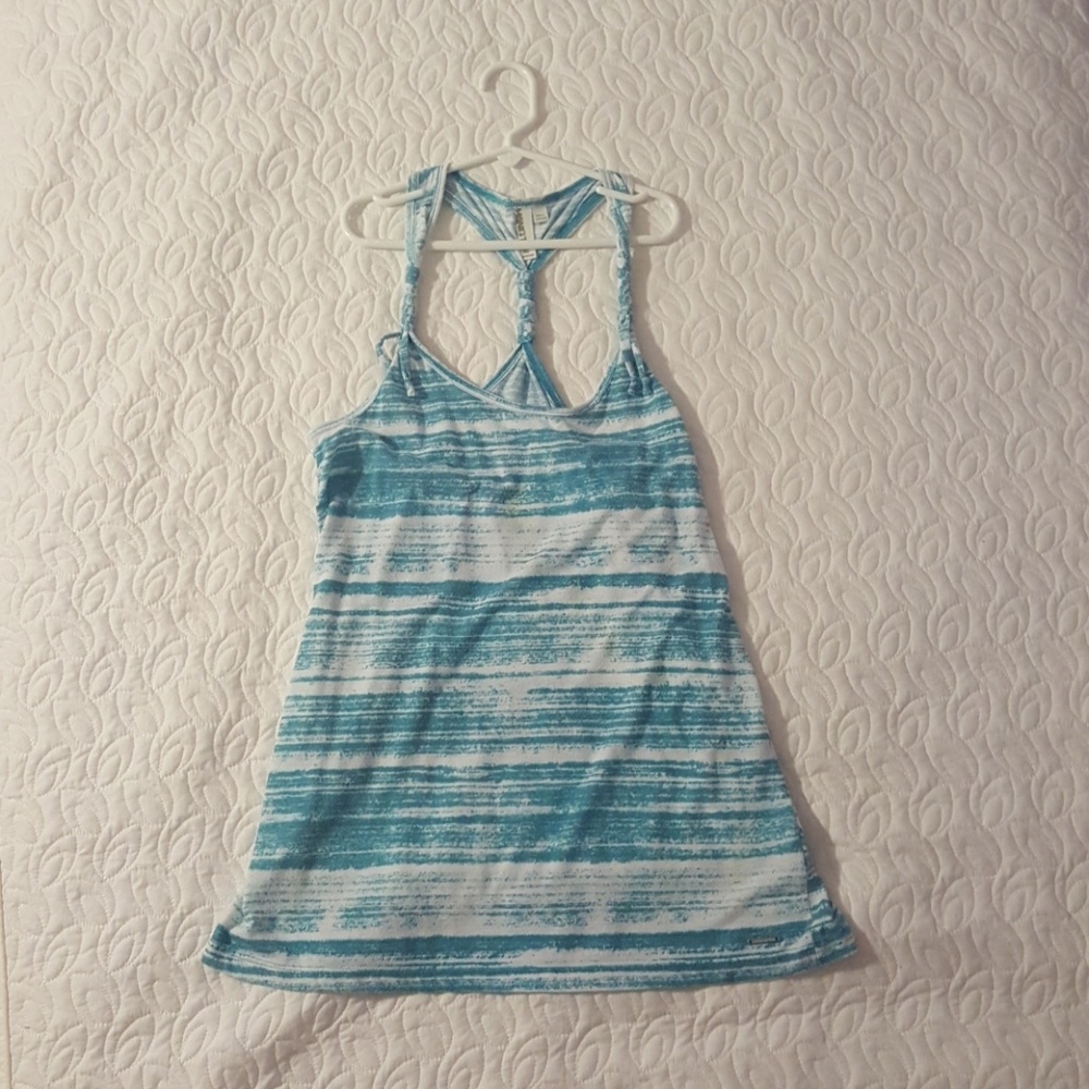 Blue and white striped tanktop