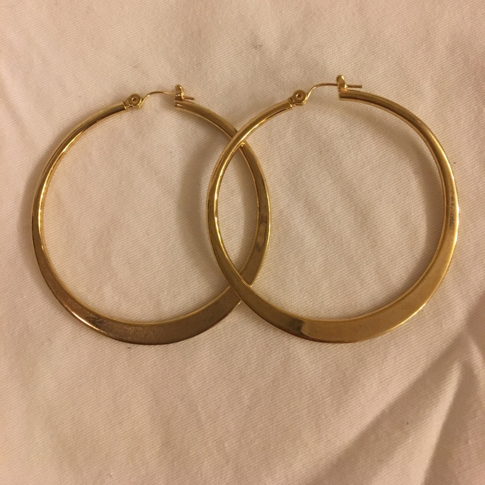 Gold plated hoop earrings
