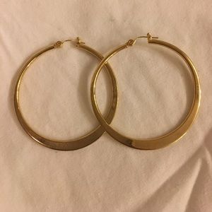 Gold plated hoop earrings