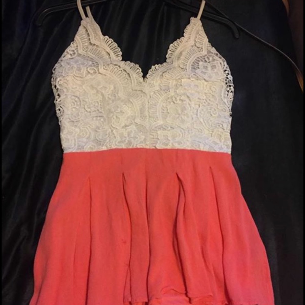 Coral colored Romper