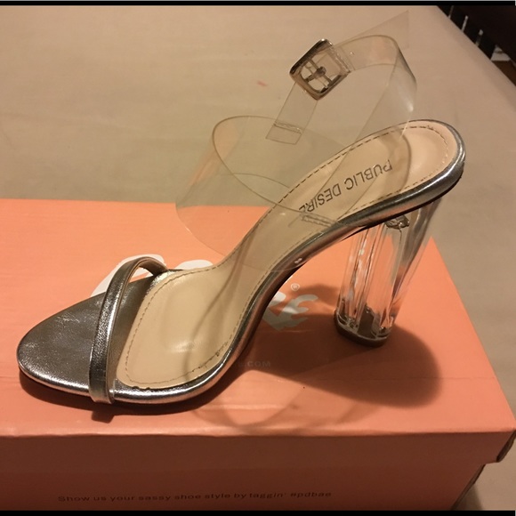 Public Desire Shoes - 😎Perspex Heels🤤😍& silver!