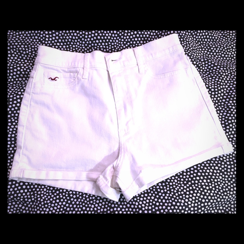 HOLLISTER White jean shorts