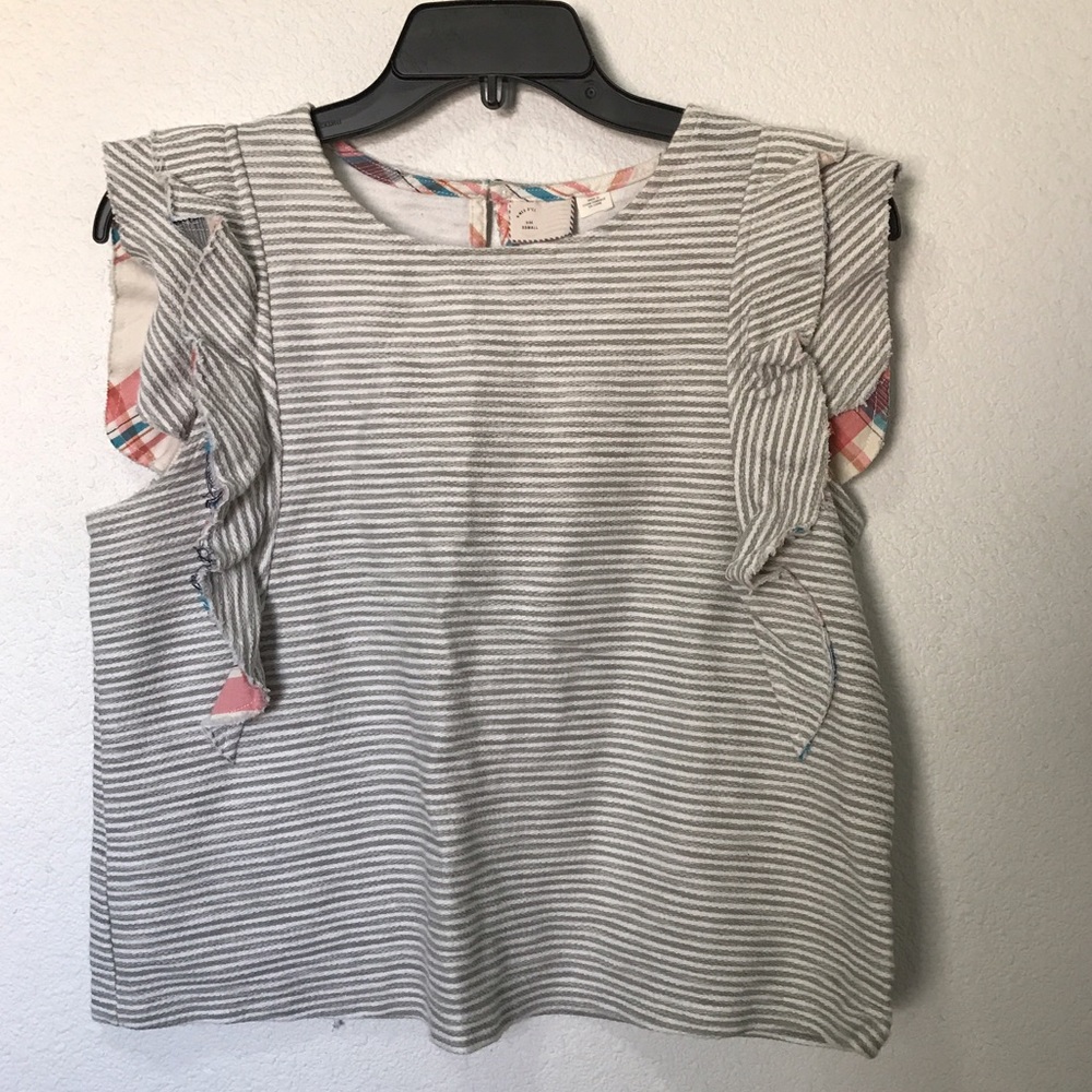 🍉Anthropology🍉9-h15 STCL ruffled top