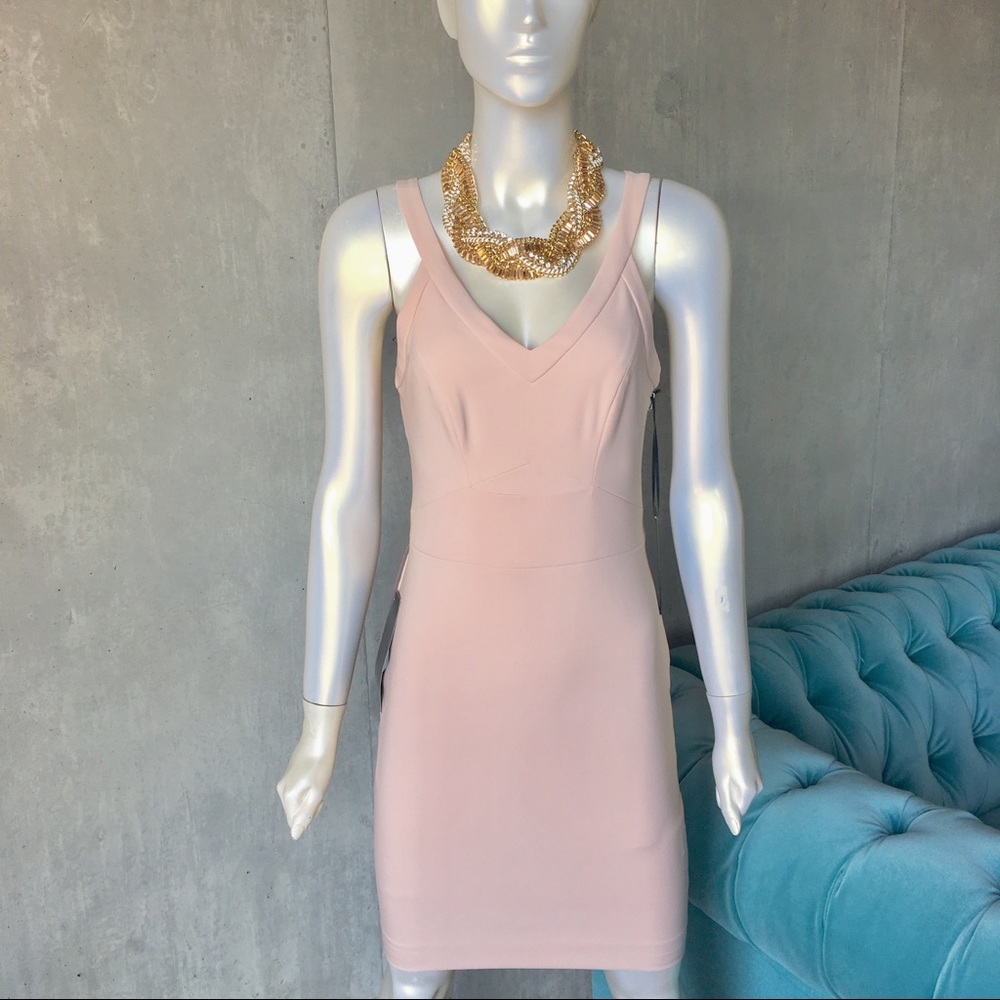 NWT Bebe Midi Dress, Blush/Light Peach, XS