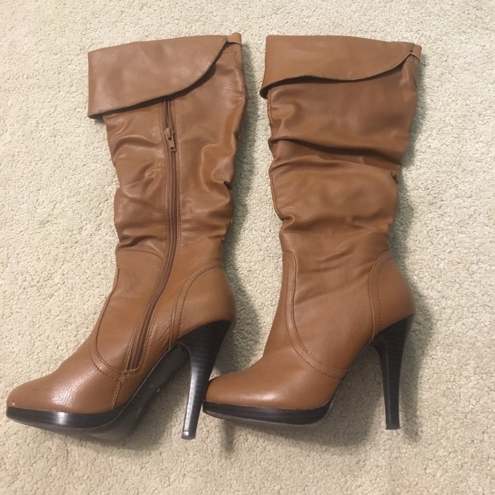 Feaux Leather Heeled Boots