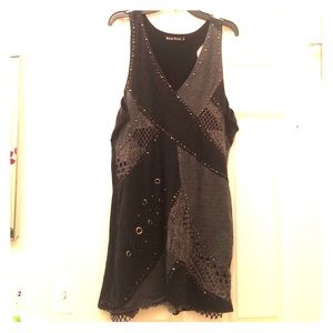 Studded racerback tank