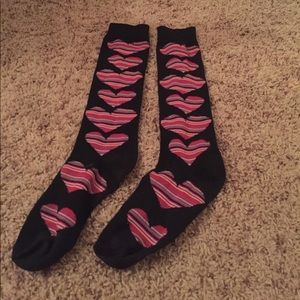 Heart printed socks