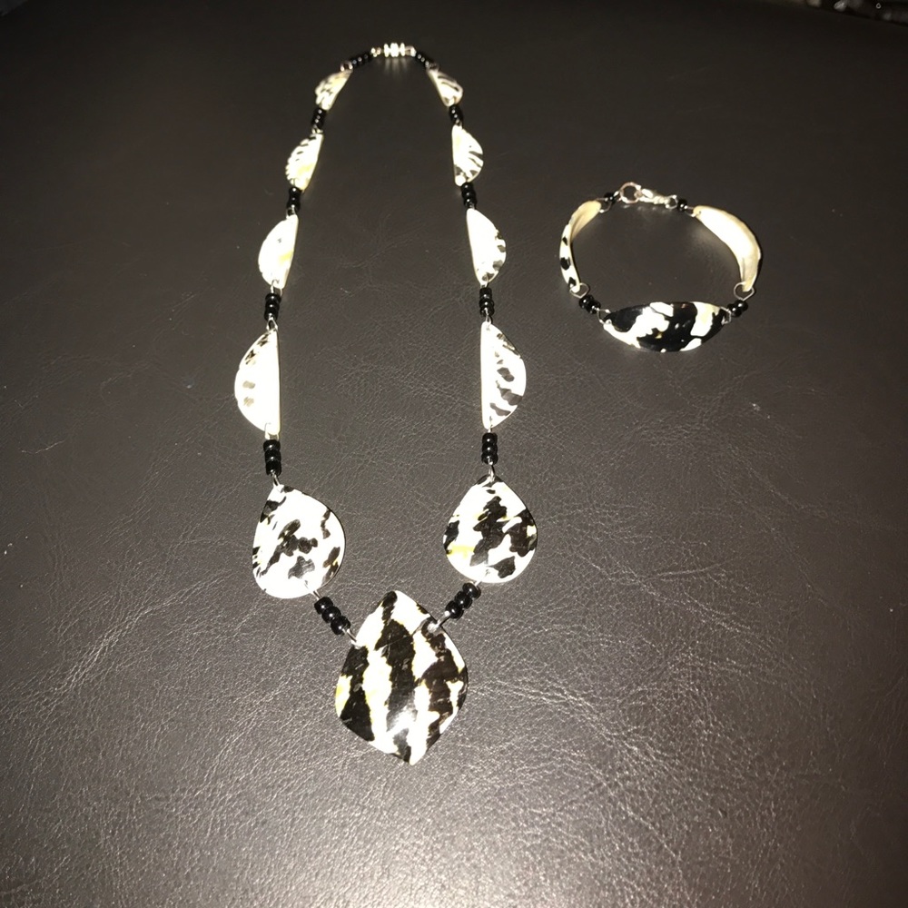 Natural Abalone necklace/bracelet set