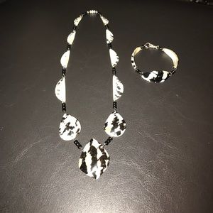 Natural Abalone necklace/bracelet set