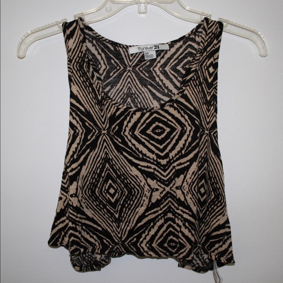 Forever 21 Pattern Crop Top - Picture 1 of 4