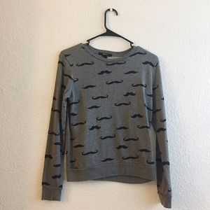 Forever 21 mustache sweatshirt