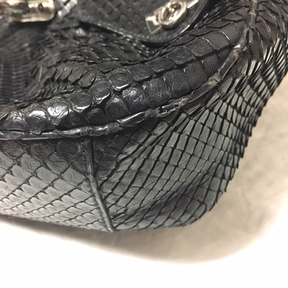 FERRAGAMO • Genuine Python Shoulder Bag - Picture 7 of 8