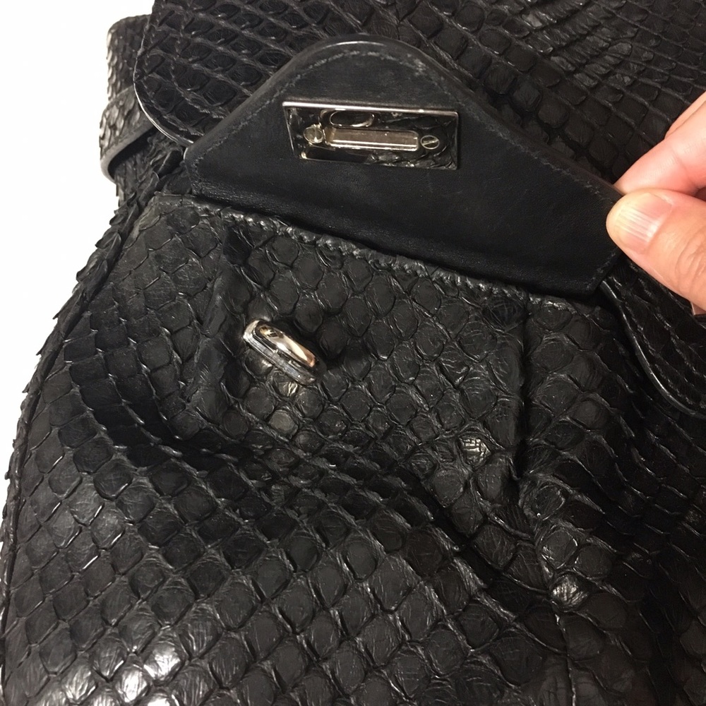 FERRAGAMO • Genuine Python Shoulder Bag - Picture 6 of 8