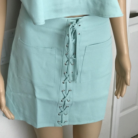 ✨✨Mint Top and Skirt set - Picture 5 of 8