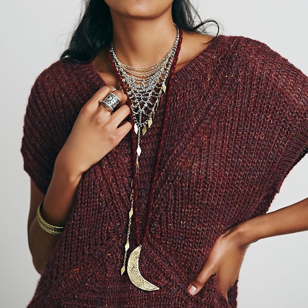 FREE PEOPLE $128 Tatiana Boxy Knit Top Sweater - Picture 4 of 8