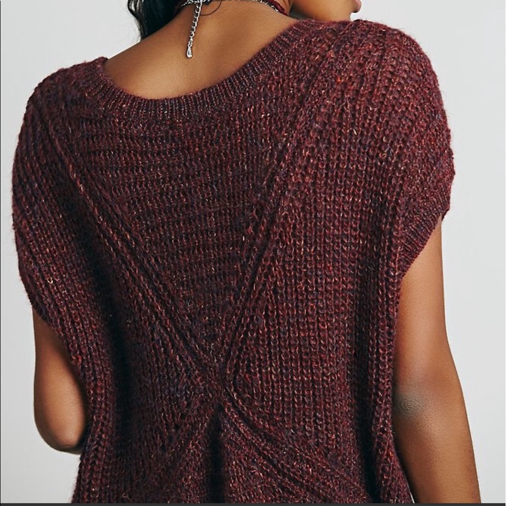 FREE PEOPLE $128 Tatiana Boxy Knit Top Sweater - Picture 5 of 8