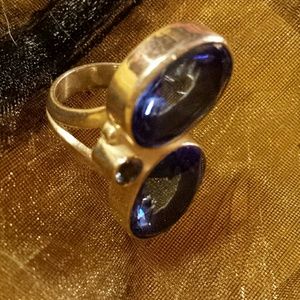 NEW! Stunning TANZINITE, TOPAZ, STERLING 925 RING