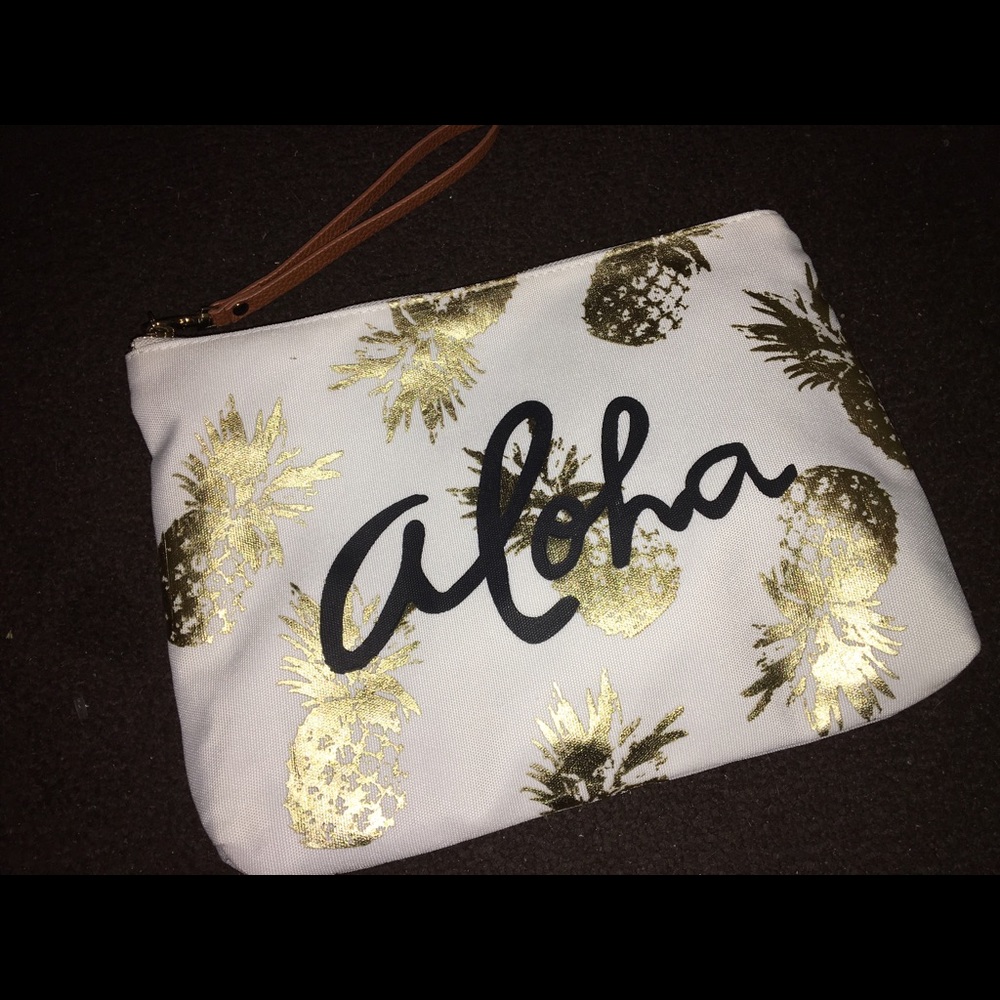 Gold foil Pineapple Clutch