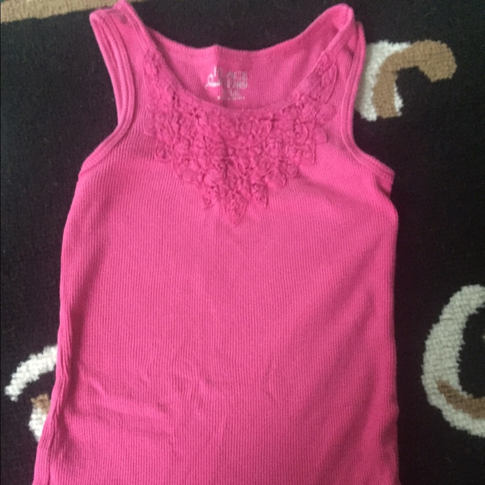 Pink Tank Top with Lace
