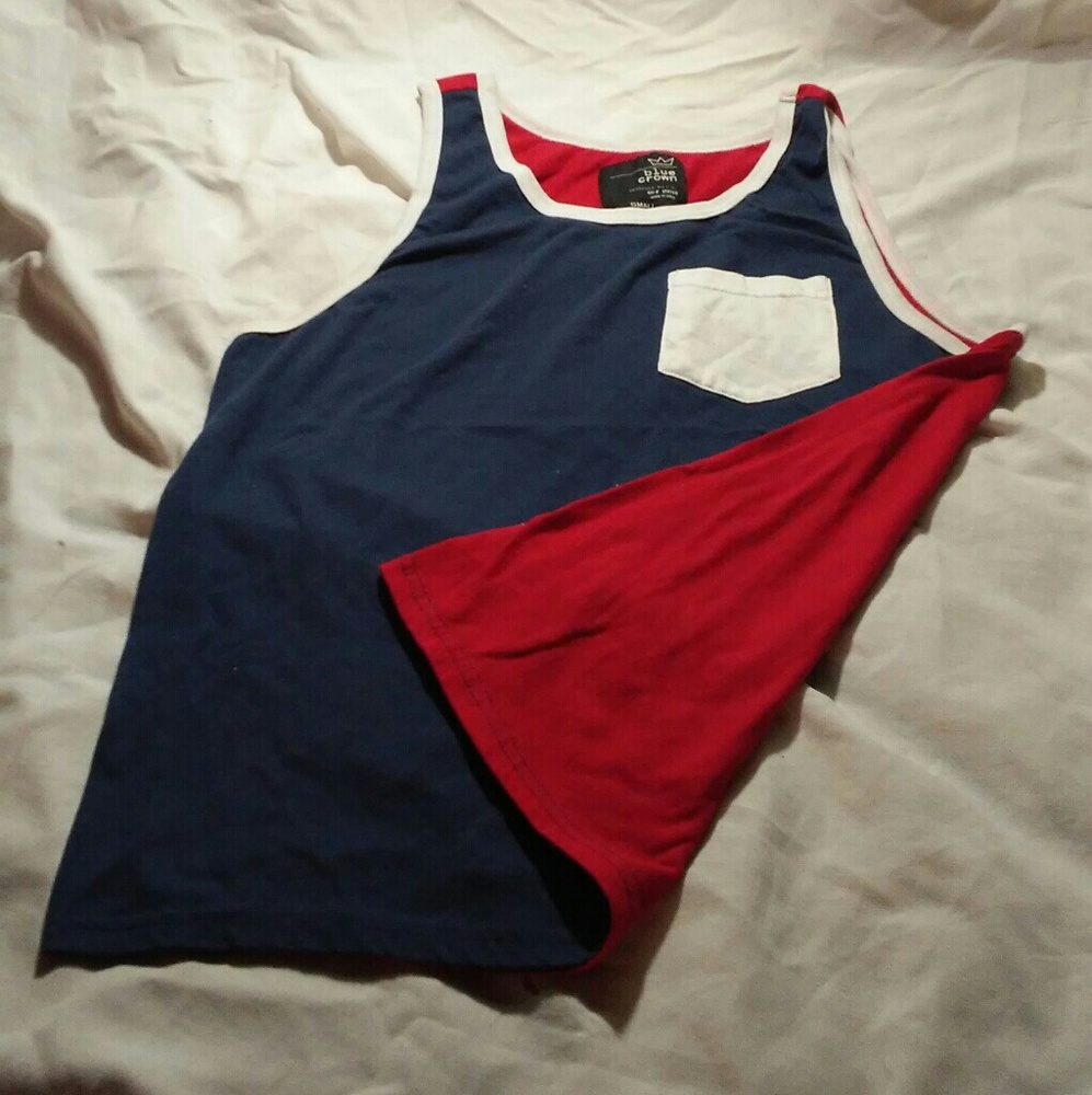 Blue Crown Tank Top
