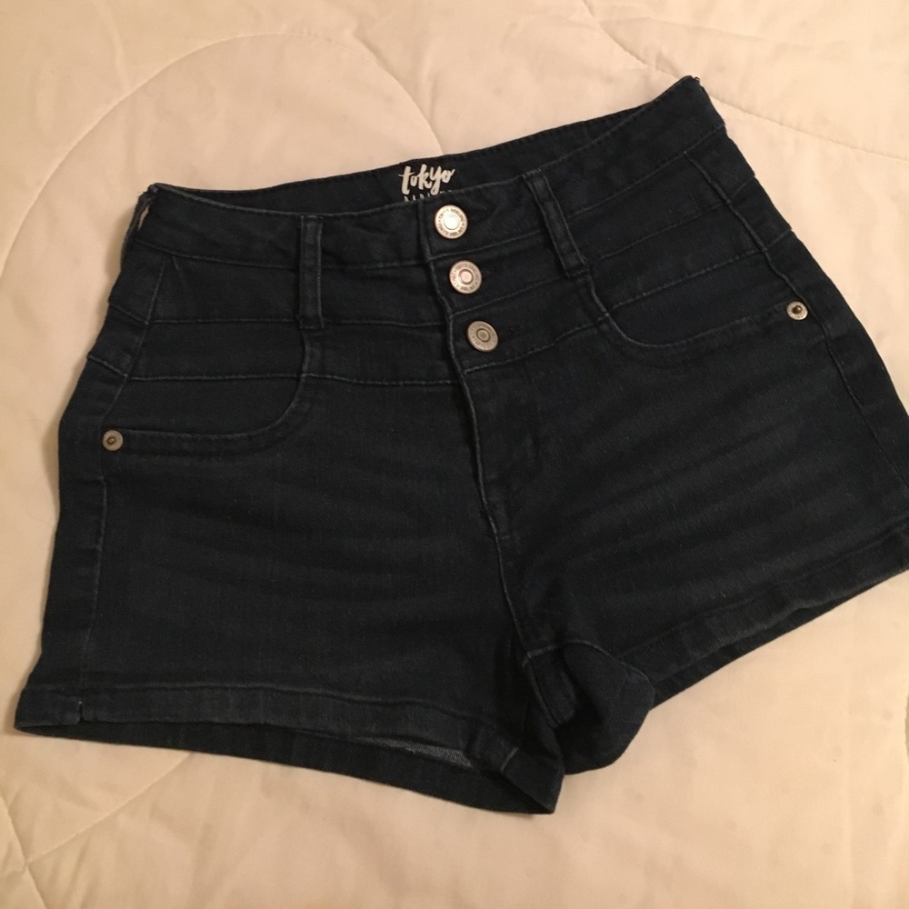 “ Tokyo Darling High Waisted Shorty Denim Shorts