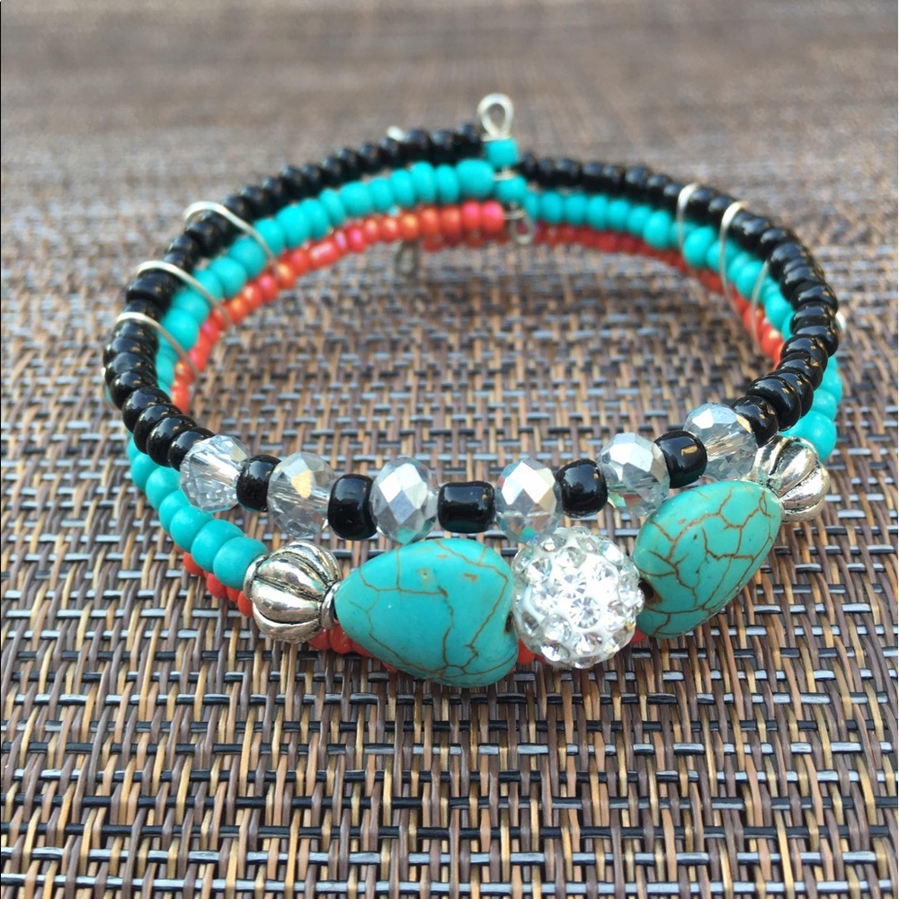 🛍 MAKE OFFER Beaded bangle bracelet
