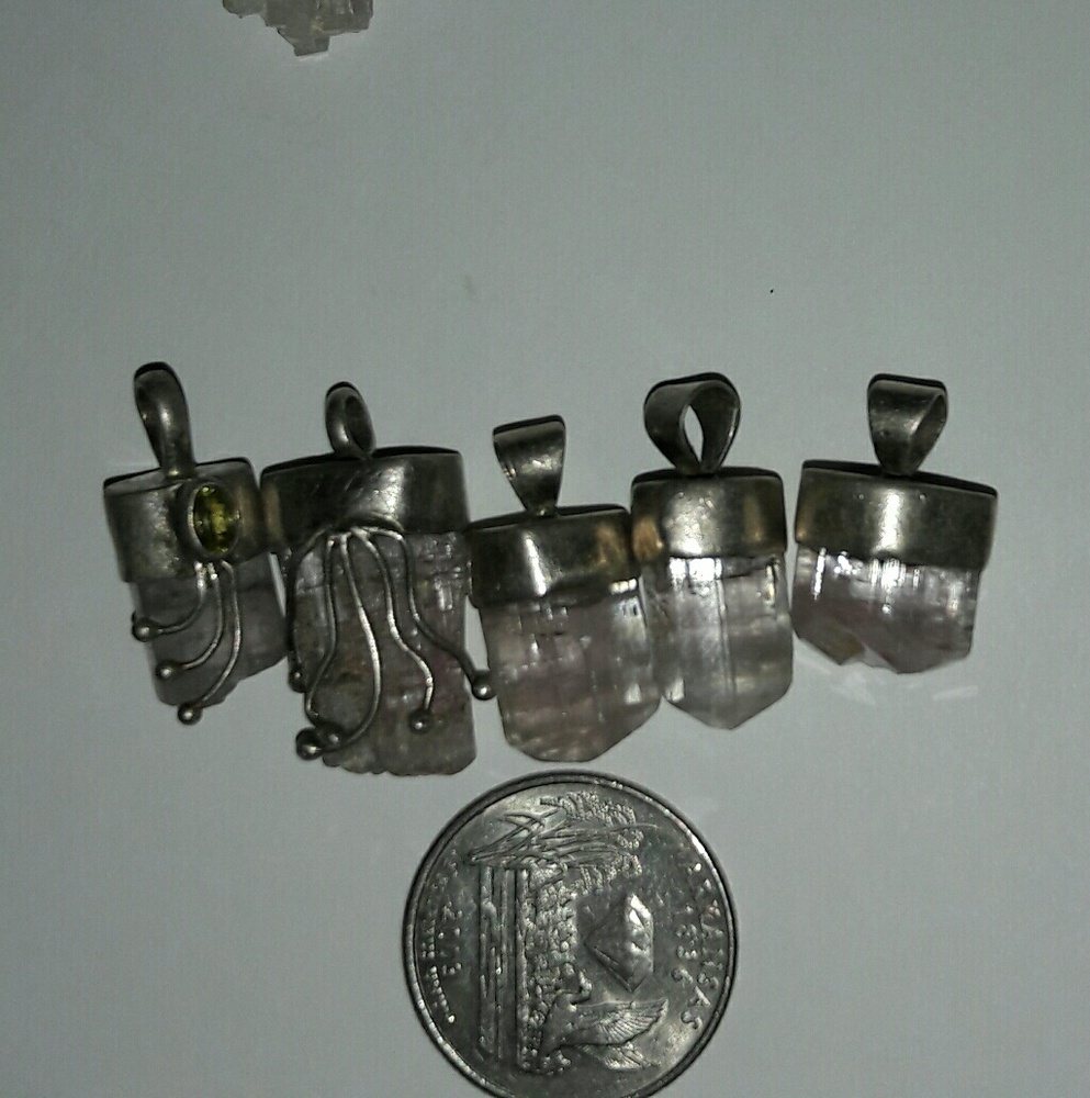 Natural tourmaline crystal pendant