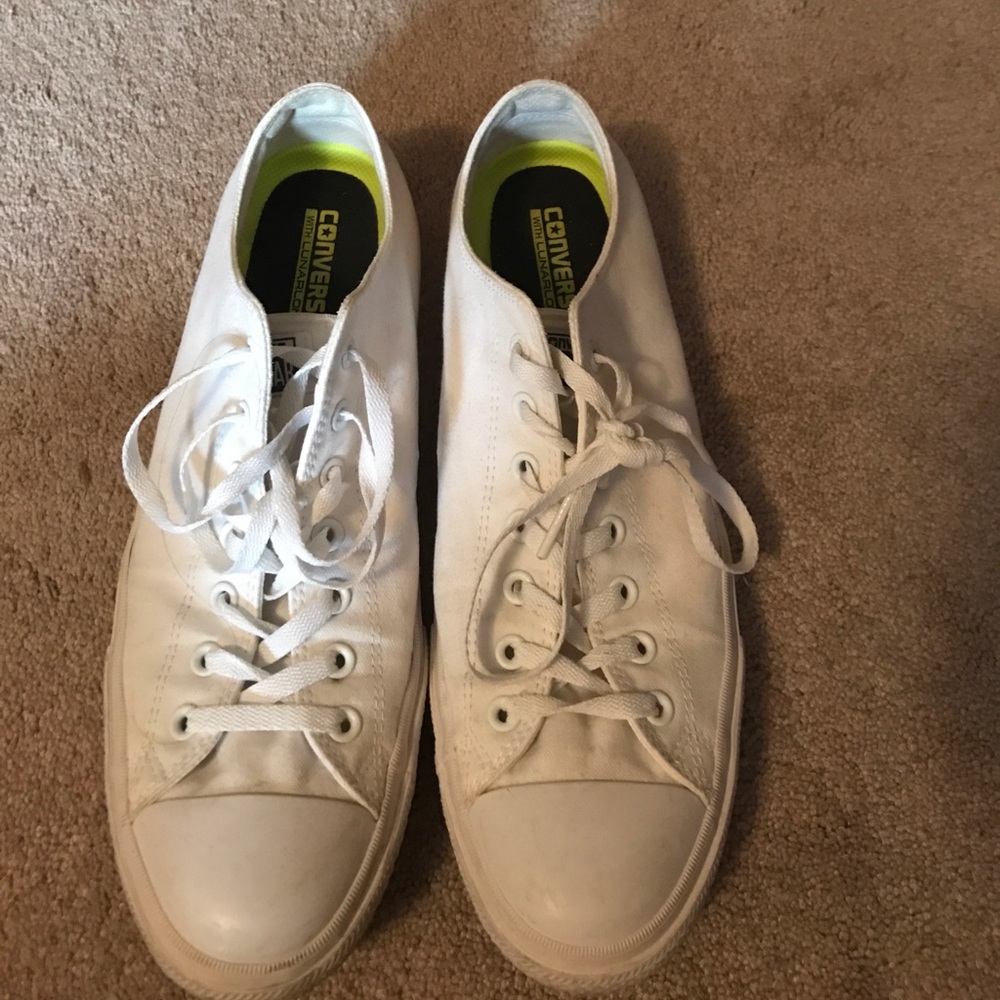 White Chuck Taylor Converse Sneakers. Size 13.