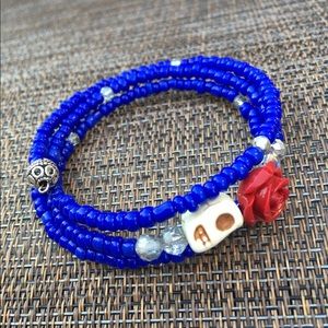 🛍 MAKE OFFER Day of the dead adjustable Bangle
