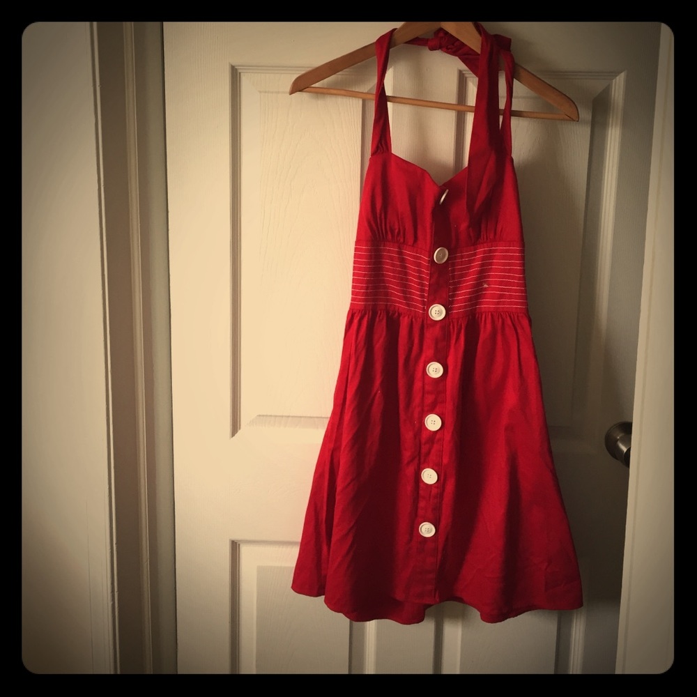 Red Halter Dress