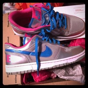 Women's silver pink Nike sneakers