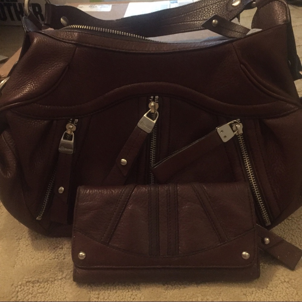 B Makowsky brown leather bag/wallet