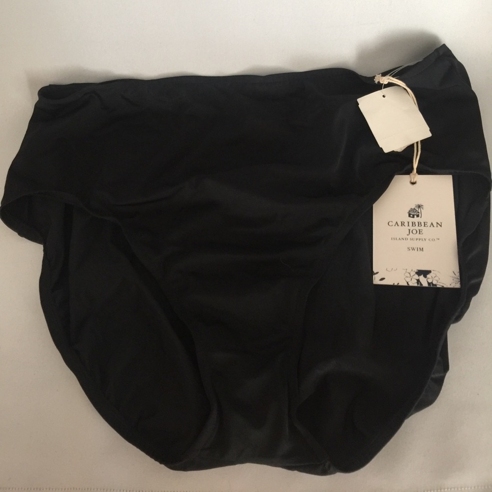 Caribbean Joe Black Bikini Bottoms Size 20W