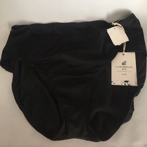 Caribbean Joe Black Bikini Bottoms Size 20W