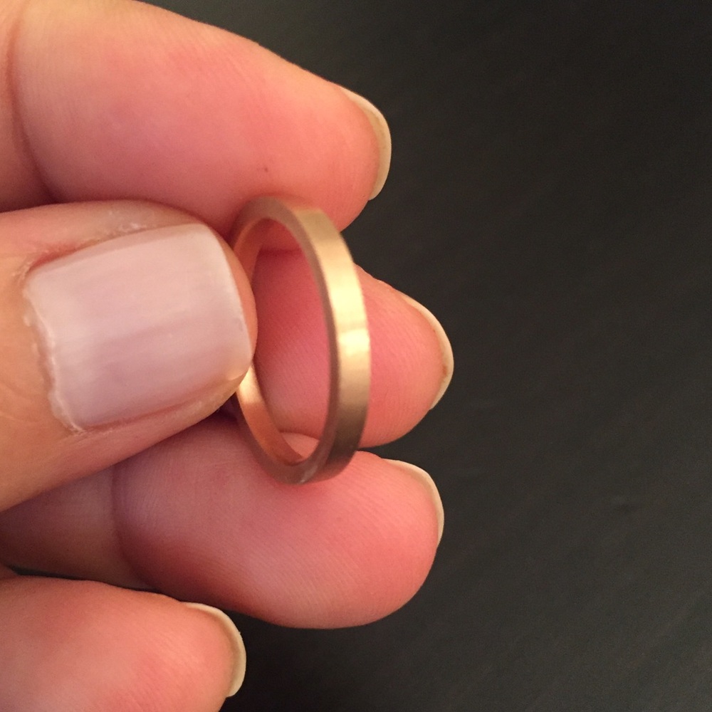 Plain flat wedding band