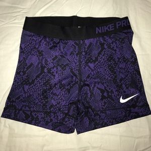 Purple snakeskin Nike Pro spandex