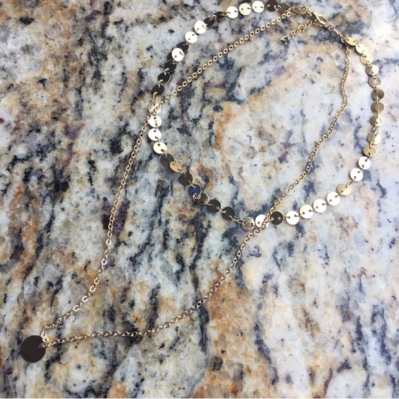 2 layer coin necklace choker - Picture 5 of 8