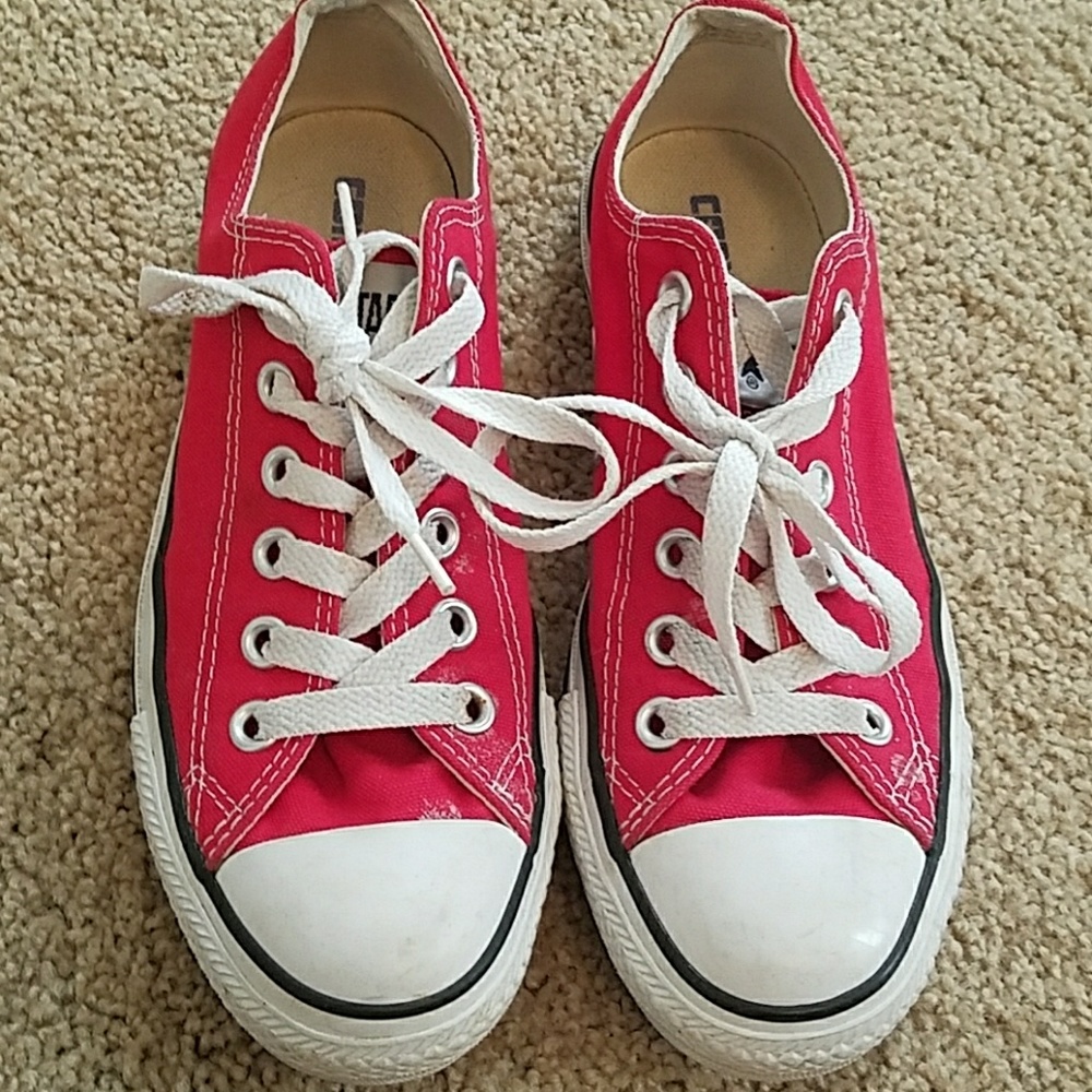 Red converse sneakers