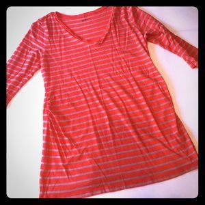 Gap maternity striped 3/4 sleeve top