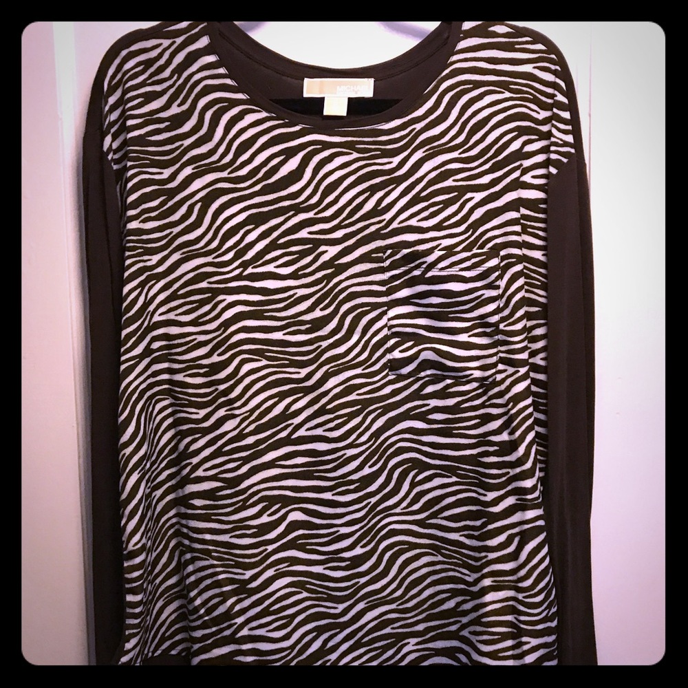 Michael Kors Like New Beautiful Zebra Print Top