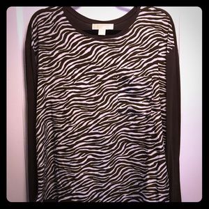 Michael Kors Like New Beautiful Zebra Print Top