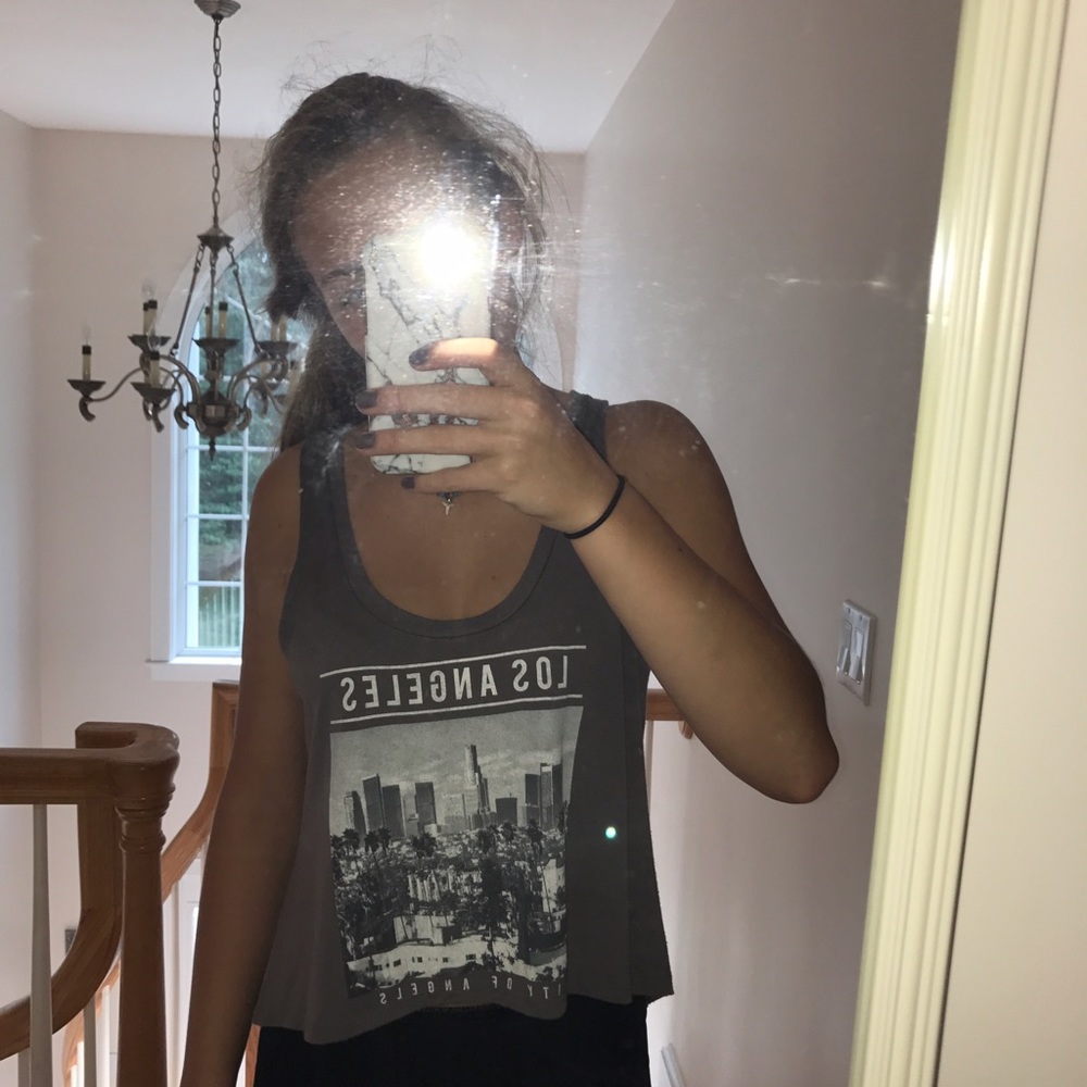 LA high-low tank top